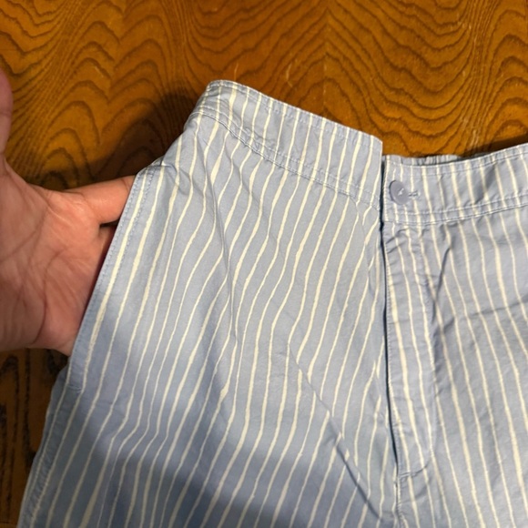 Marimekko x Uniqlo Elastic Waist High Rise Striped Pants Blue White Sz S Casual - Picture 7 of 15